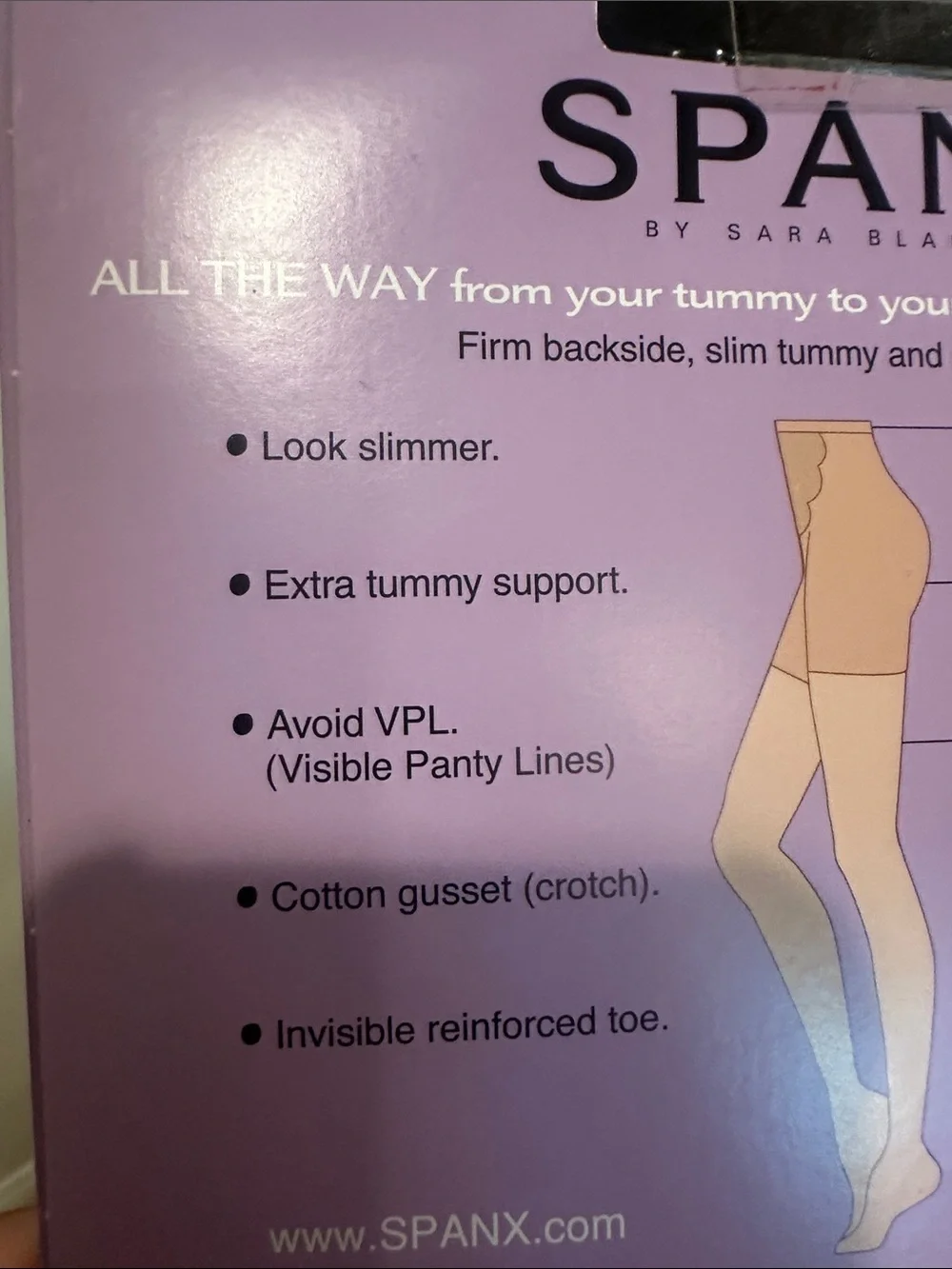 SPANX Tummy to Toes Full Length Hose - Black (All The Way)